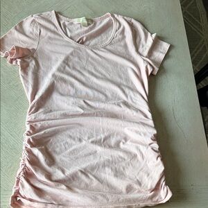 Michael Kors Light Pink Ruched Tunic Top